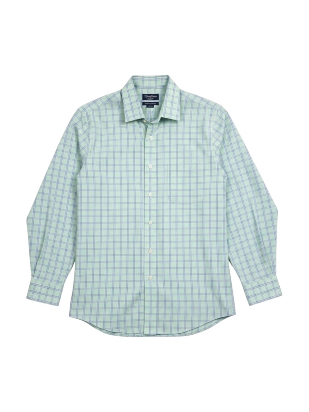 Brooks Brothers‎ Non-Iron Dress Shirt Mint Green Blue Check Men’s 16-35 Cotton